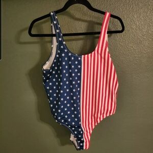 Chubbies Womens One Piece American Flag Swimsuit